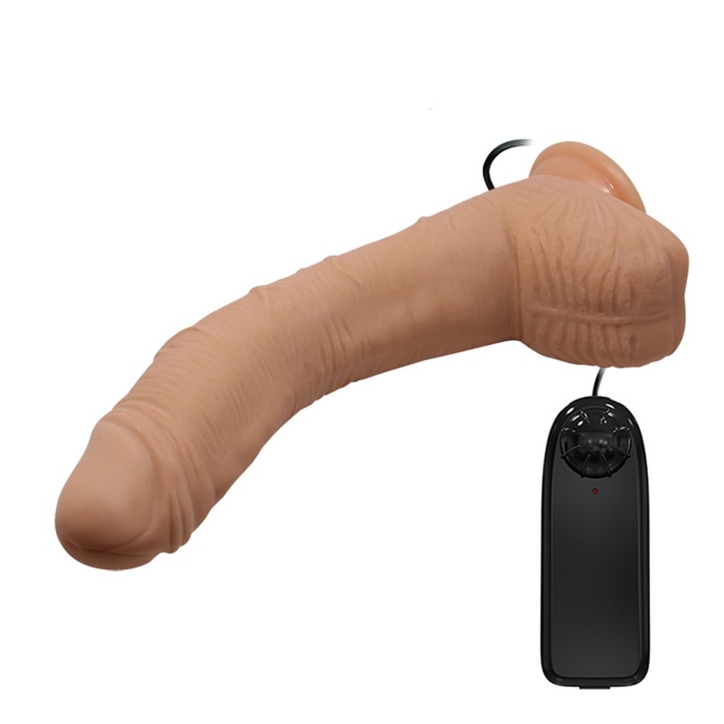 Dildo zakrzywiony penis przyssawka pilot 28 cm